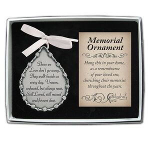 Cathedral Art Abbey & CA Gift SilverTear-Shaped Memorial Ornament